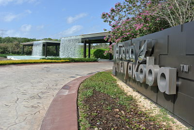 Entrance of Ciudad Mayakoba. On the high way Cancun-Playa del Carmen , right in front of Grand Velas Resort